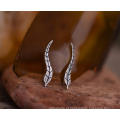 925 Sterling Silver Stud Brinco Clipe